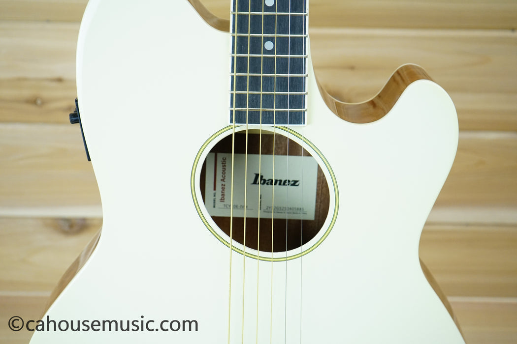 Ibanez Talman TCY10E Acoustic-Electric Guitar Ivory B-Stock