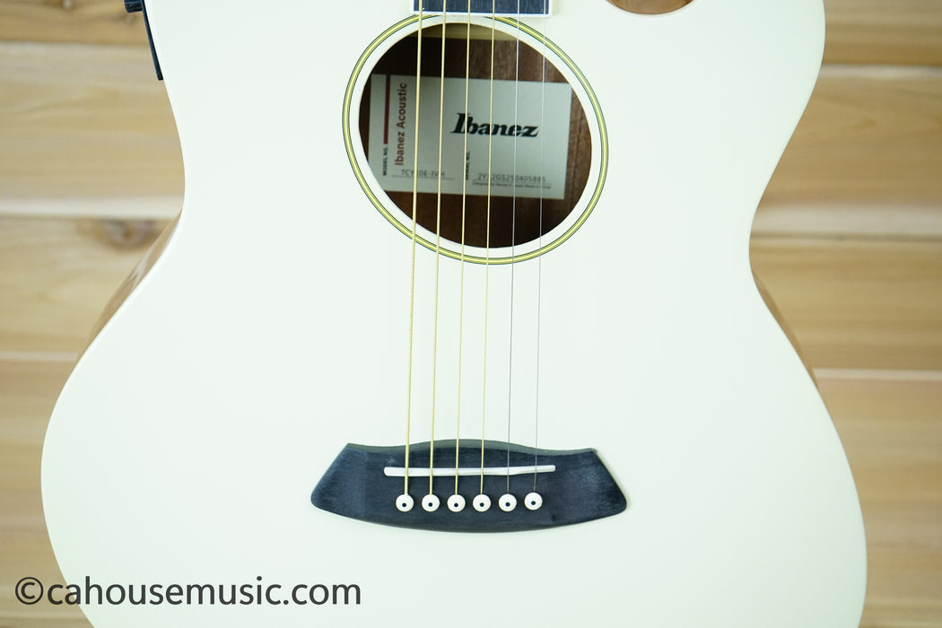 Ibanez Talman TCY10E Acoustic-Electric Guitar Ivory B-Stock