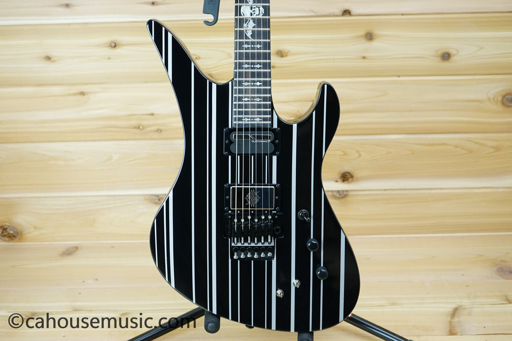 Schecter Synyster Gates Custom-S Electric Guitar Gloss Black with Silver Pinstripes B-Stock