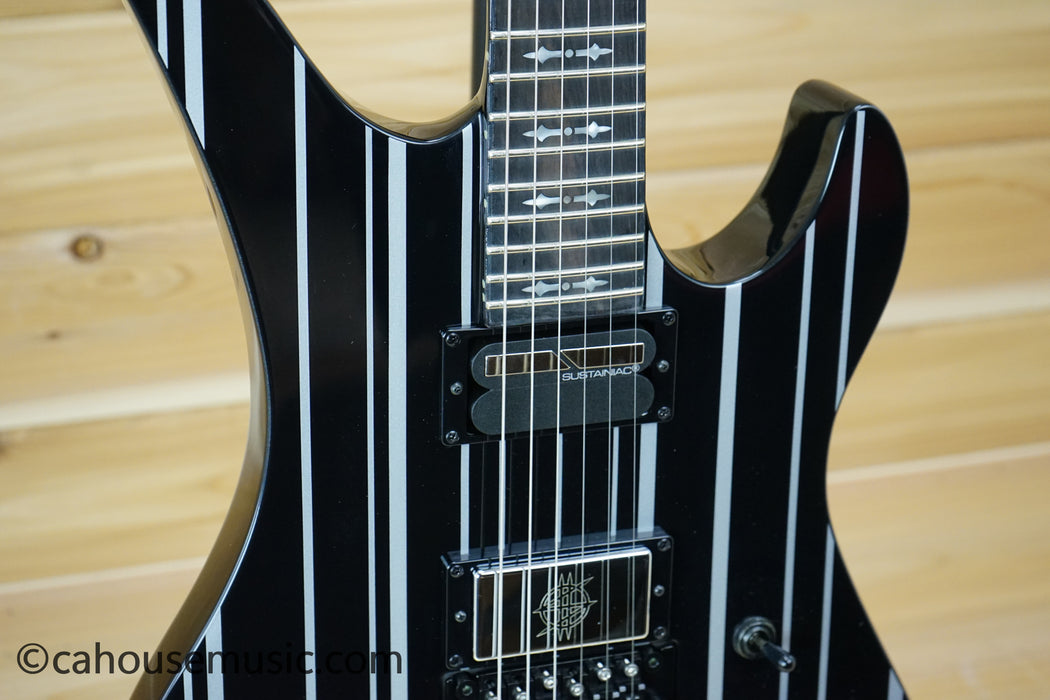 Schecter Synyster Gates Custom-S Electric Guitar Gloss Black with Silver Pinstripes B-Stock