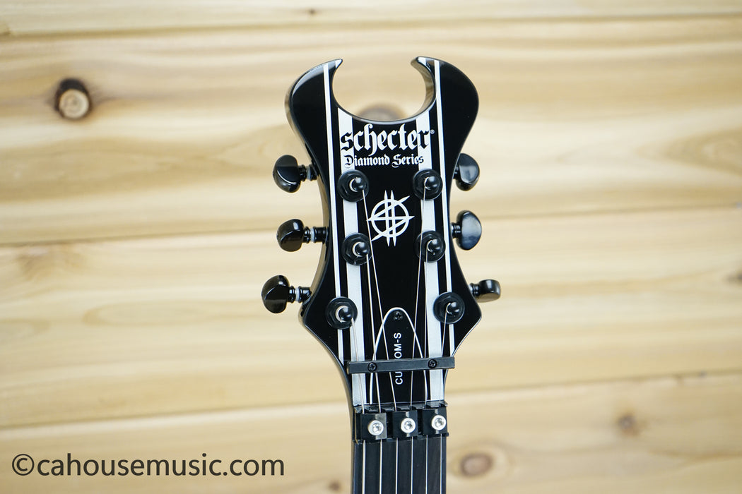 Schecter Synyster Gates Custom-S Electric Guitar Gloss Black with Silver Pinstripes B-Stock