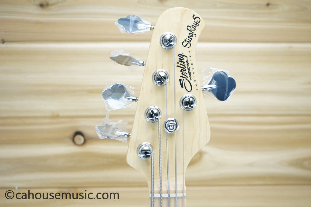 Sterling by Music Man SUB Series StingRay 5 String Bass Guitar Chopper Blue