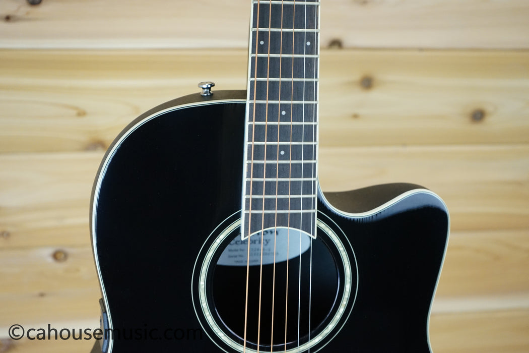 Ovation Celebrity Traditional CS24-5 Mid-Depth Acoustic-Electric Guitar Black B-Stock
