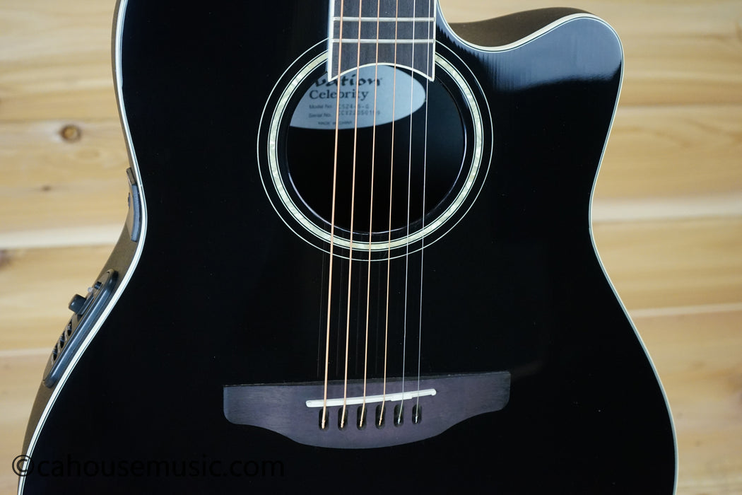 Ovation Celebrity Traditional CS24-5 Mid-Depth Acoustic-Electric Guitar Black B-Stock