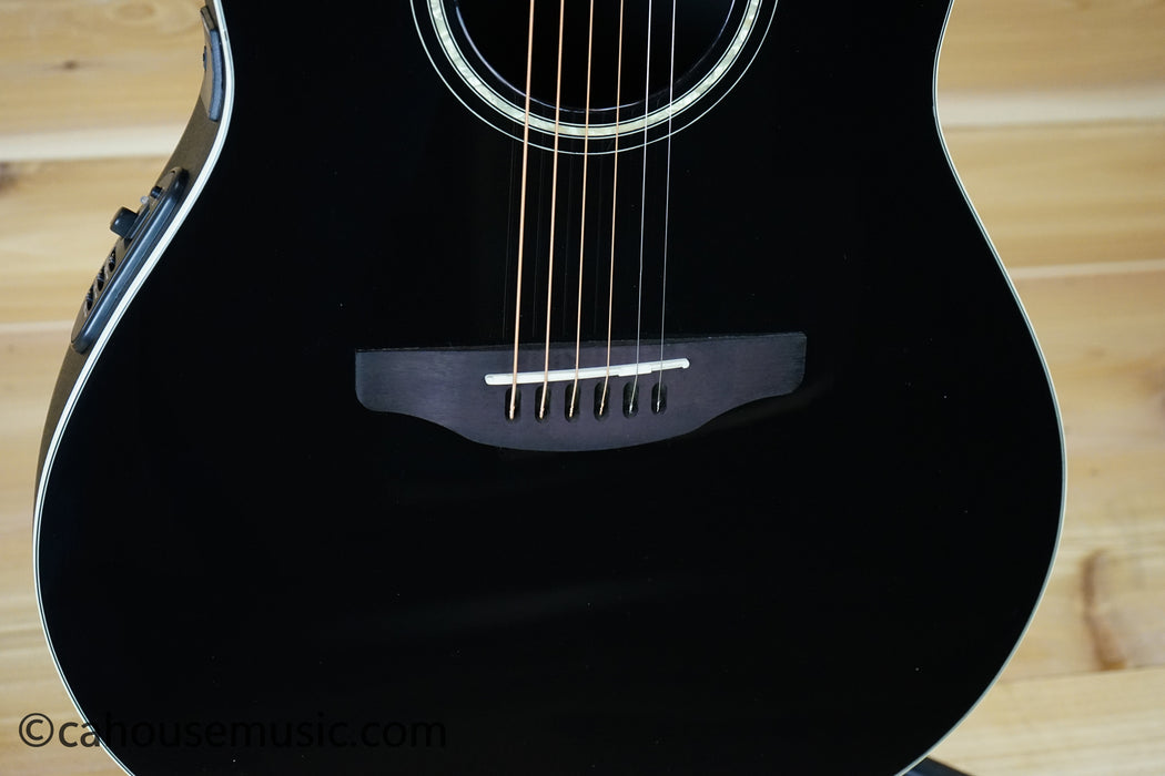 Ovation Celebrity Traditional CS24-5 Mid-Depth Acoustic-Electric Guitar Black B-Stock
