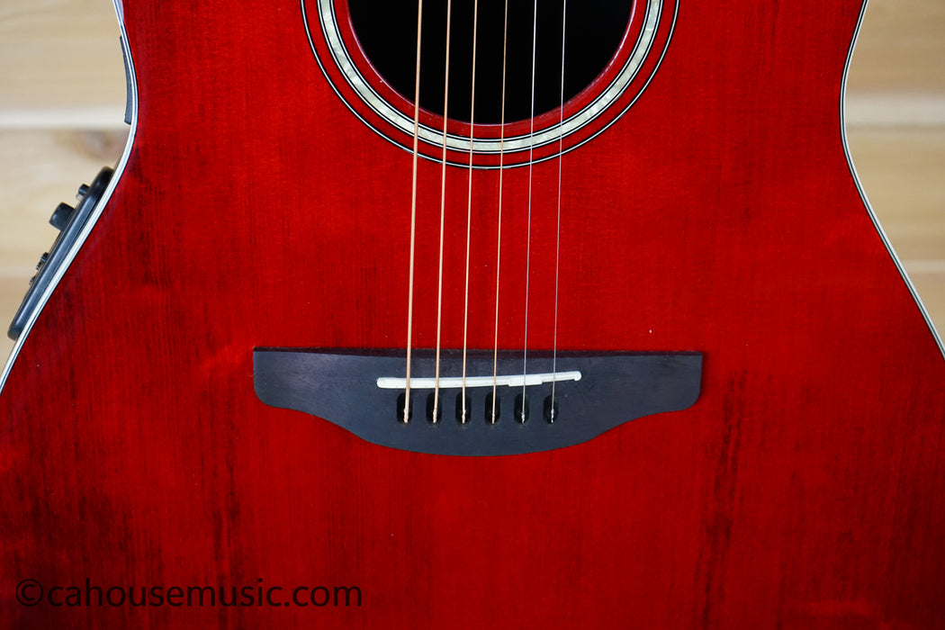 Ovation Celebrity Traditional CS24-RR Ruby Red Acoustic-Electric Guitar B-Stock