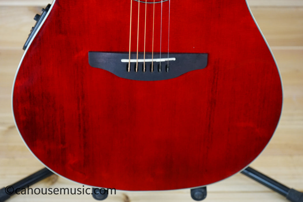 Ovation Celebrity Traditional CS24-RR Ruby Red Acoustic-Electric Guitar B-Stock