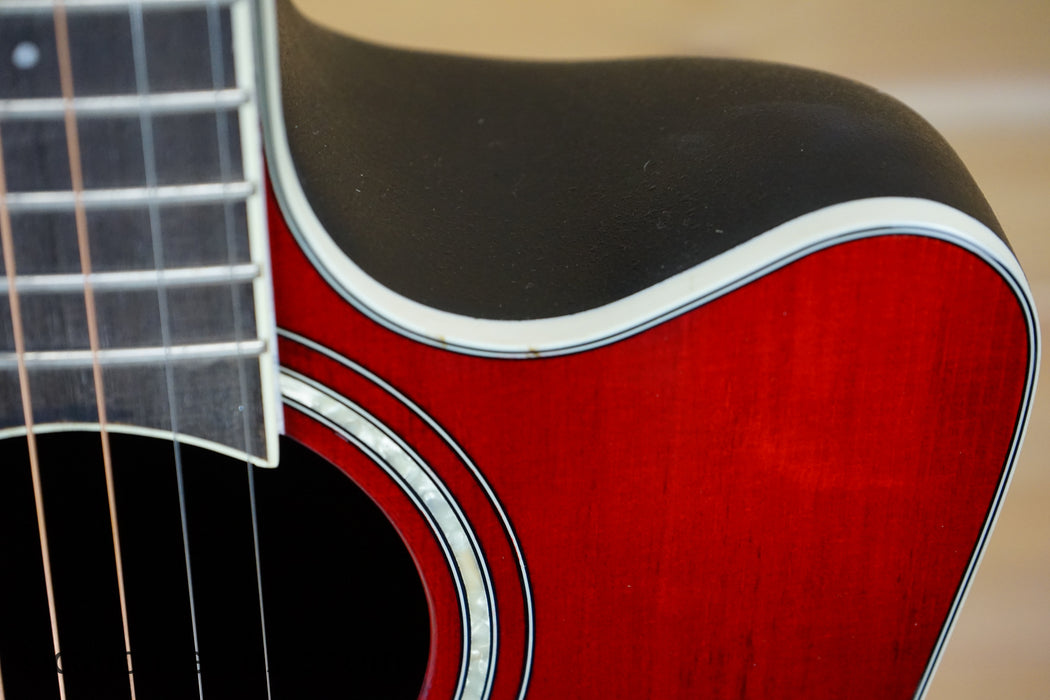 Ovation Celebrity Traditional CS24-RR Ruby Red Acoustic-Electric Guitar B-Stock