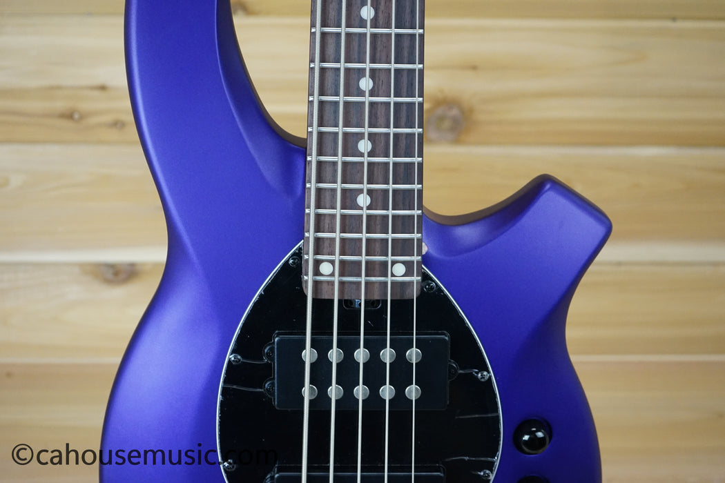 Sterling by Music Man Bongo 5 5-String Bass Guitar Firemist Purple Satin B-Stock