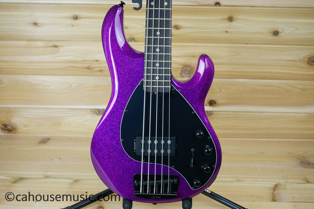 Sterling by Music Man StingRay5 5-String Bass Guitar Purple Sparkle B-Stock