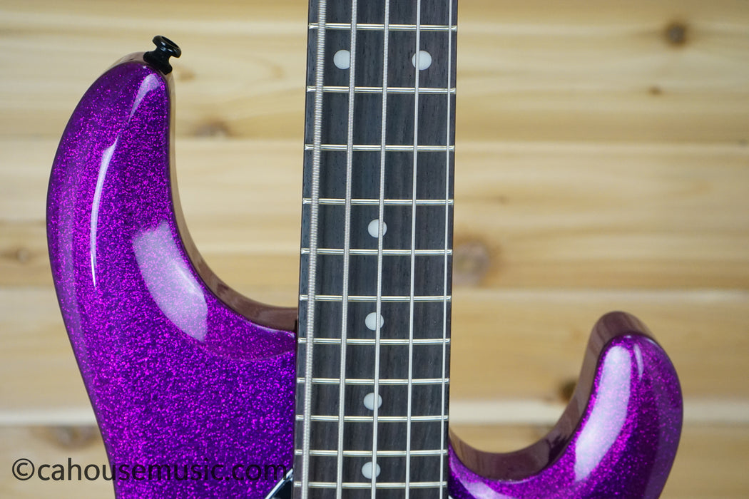 Sterling by Music Man StingRay5 5-String Bass Guitar Purple Sparkle B-Stock