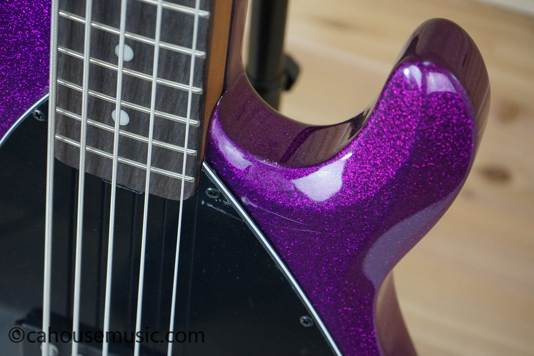 Sterling by Music Man StingRay5 5-String Bass Guitar Purple Sparkle B-Stock