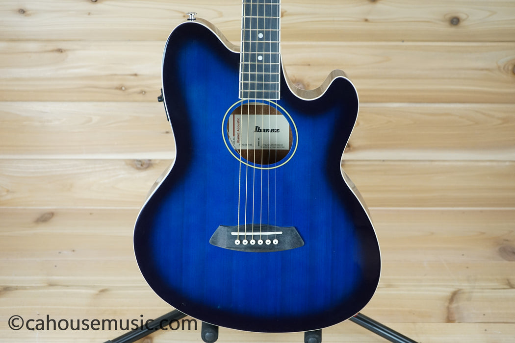 Ibanez TCY10E Talman Transparent Blue Sunburst Acoustic-Electric Guitar B-Stock