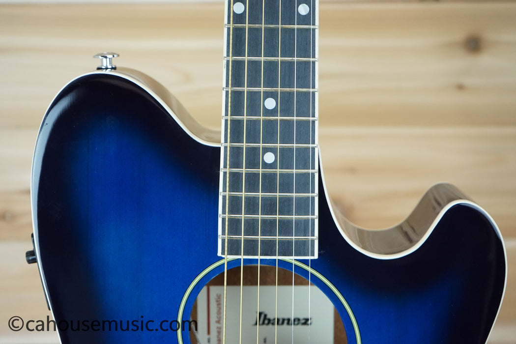Ibanez TCY10E Talman Transparent Blue Sunburst Acoustic-Electric Guitar B-Stock