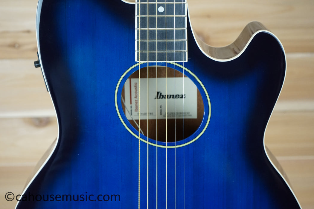 Ibanez TCY10E Talman Transparent Blue Sunburst Acoustic-Electric Guitar B-Stock