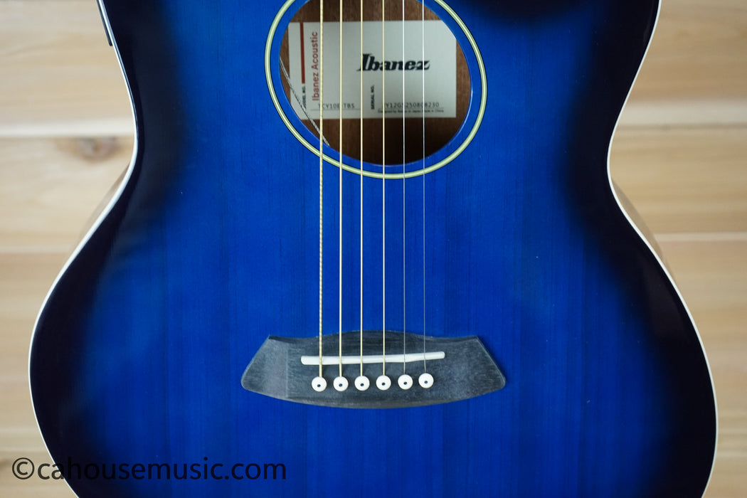 Ibanez TCY10E Talman Transparent Blue Sunburst Acoustic-Electric Guitar B-Stock