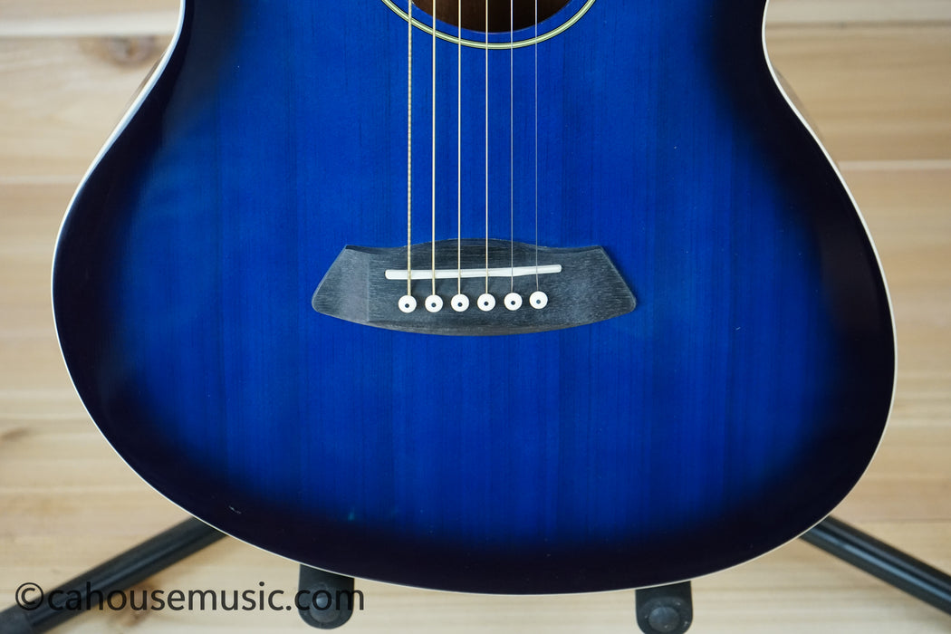 Ibanez TCY10E Talman Transparent Blue Sunburst Acoustic-Electric Guitar B-Stock
