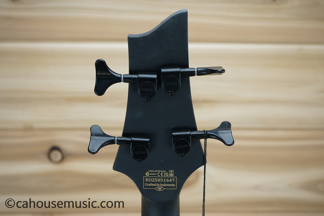 Schecter Stiletto Stealth-4 Bass Guitar Satin Black B-Stock