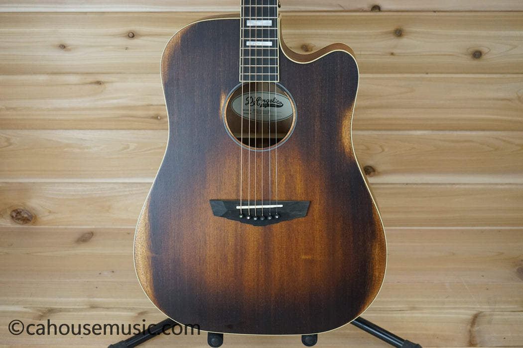 D'Angelico Deluxe Bowery Aged Acoustic-Electric Guitar B-Stock