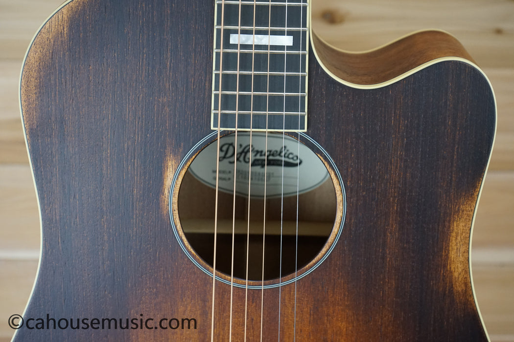 D'Angelico Deluxe Bowery Aged Acoustic-Electric Guitar B-Stock