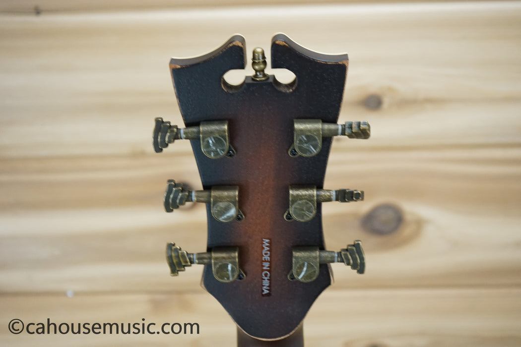 D'Angelico Deluxe Bowery Aged Acoustic-Electric Guitar B-Stock