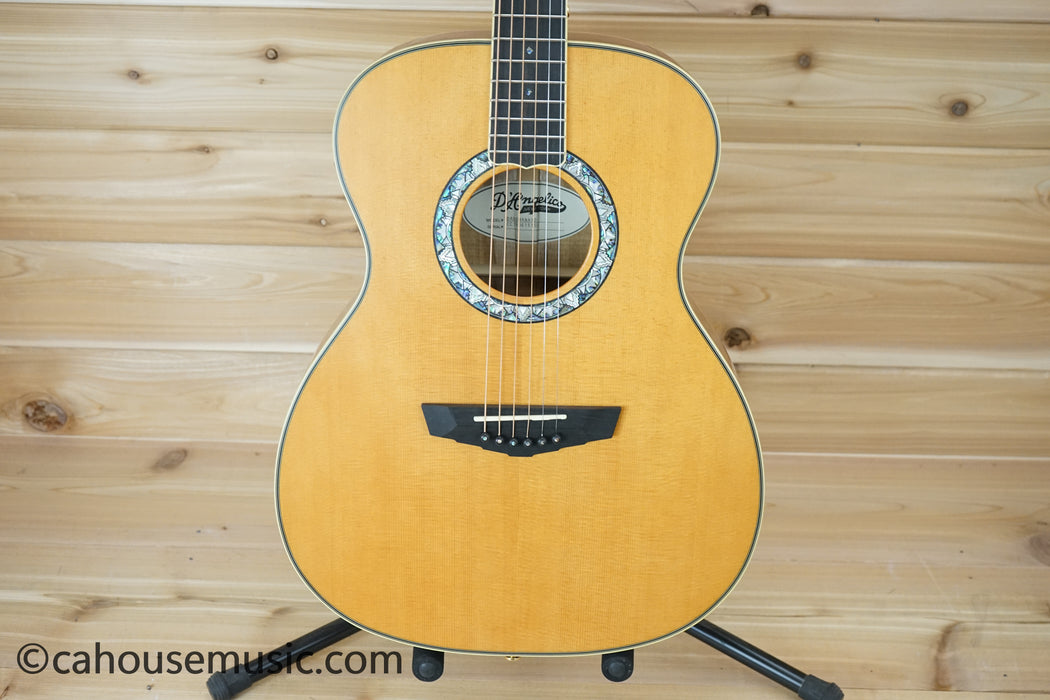 D'Angelico Deluxe Tammany Antique Natural Prototype Orchestra Acoustic-Electric Guitar