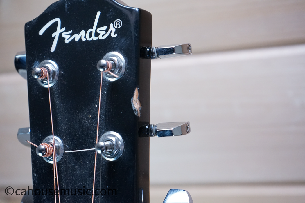 Fender CD-140SCE Dreadnought Acoustic-Electric Guitar Black Used