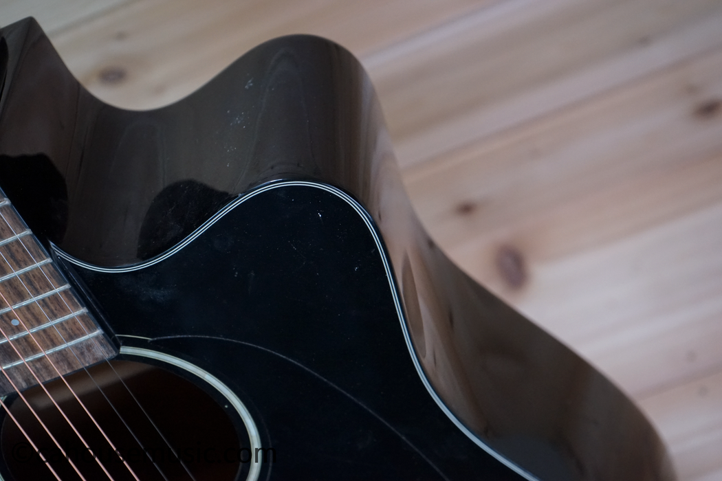 Fender CD-140SCE Dreadnought Acoustic-Electric Guitar Black Used