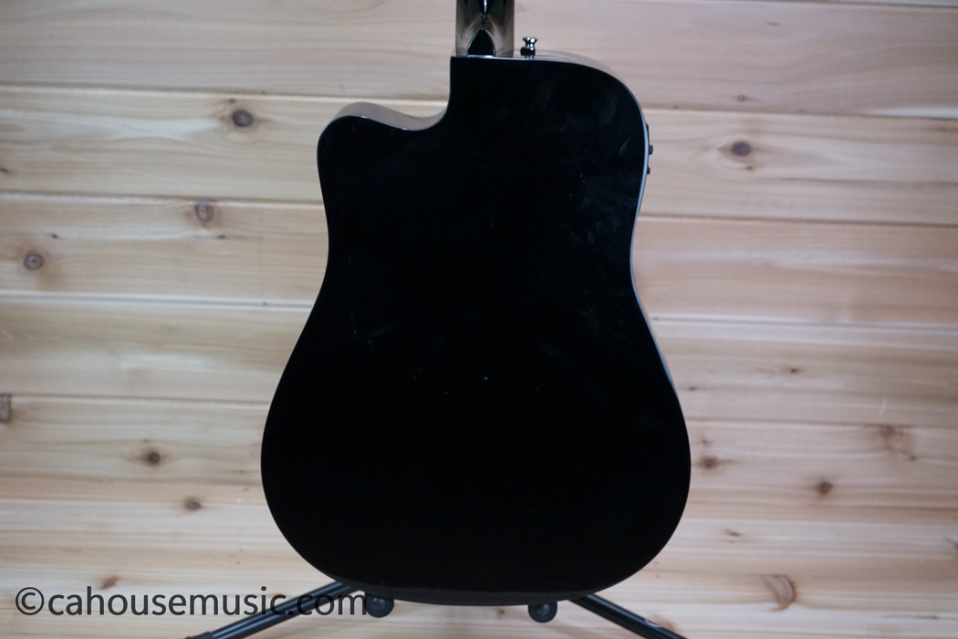 Fender CD-140SCE Dreadnought Acoustic-Electric Guitar Black Used