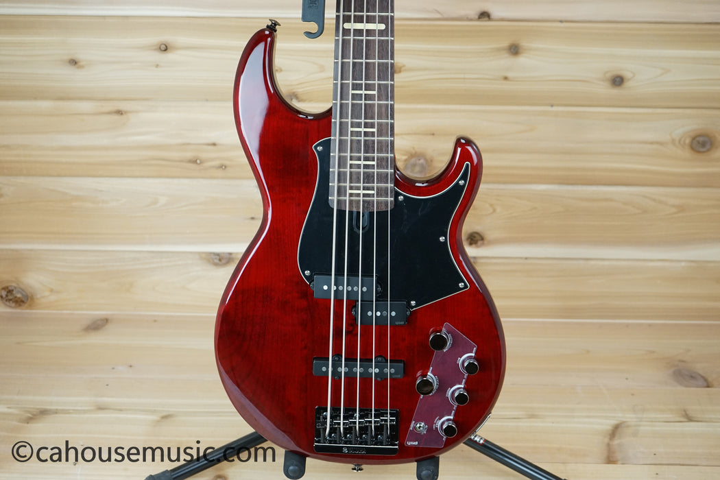 Yamaha BB735A 5-String PJ Bass Guitar Fired Red B-Stock