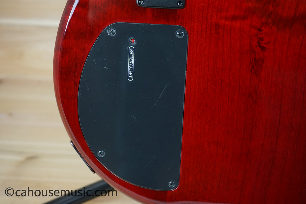 Yamaha BB735A 5-String PJ Bass Guitar Fired Red B-Stock