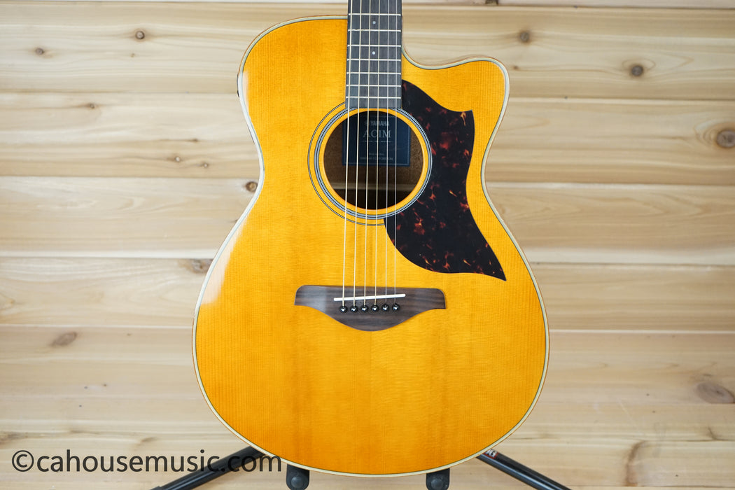 Yamaha A-Series AC1M Concert Cutaway Acoustic-Electric Guitar Vintage Natural B-Stock
