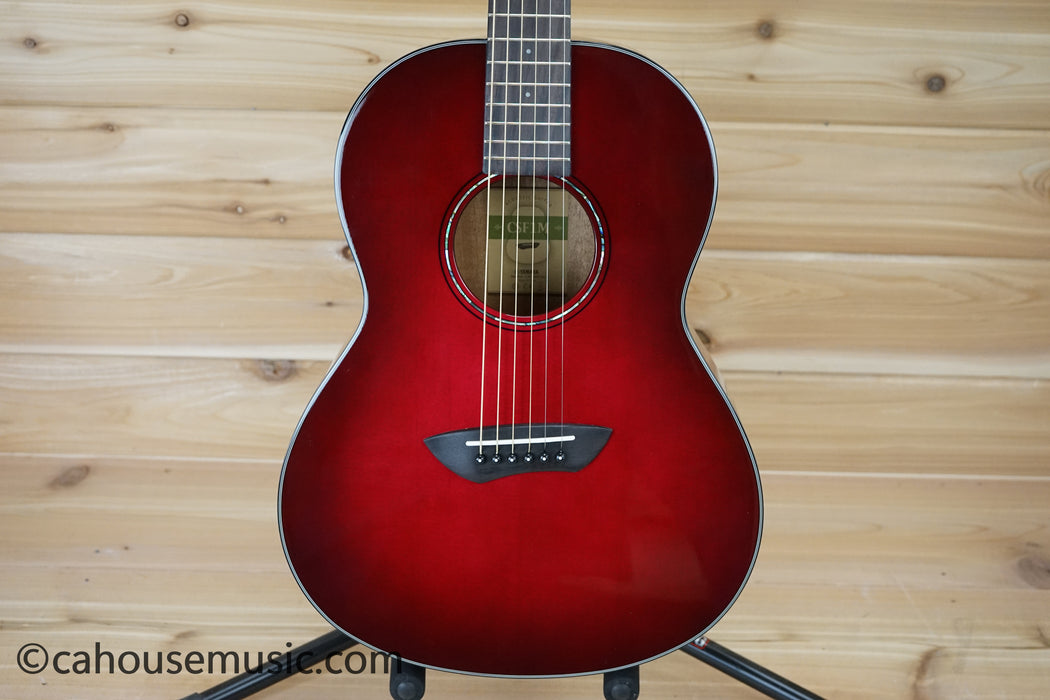 Yamaha CSF1M Crimson Red Burst Parlor Acoustic-Electric Guitar B-Stock