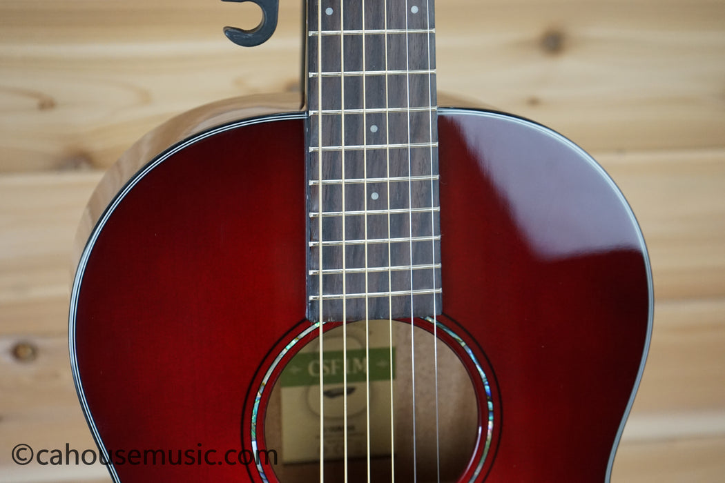 Yamaha CSF1M Crimson Red Burst Parlor Acoustic-Electric Guitar B-Stock