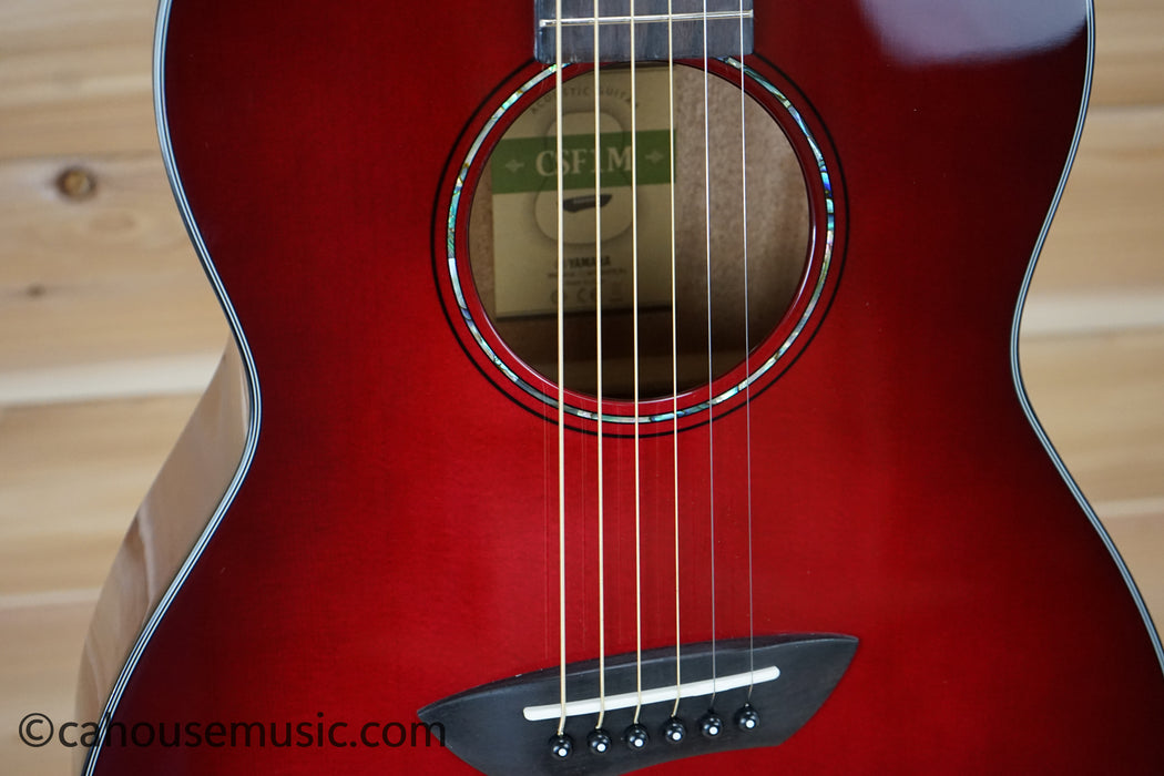 Yamaha CSF1M Crimson Red Burst Parlor Acoustic-Electric Guitar B-Stock