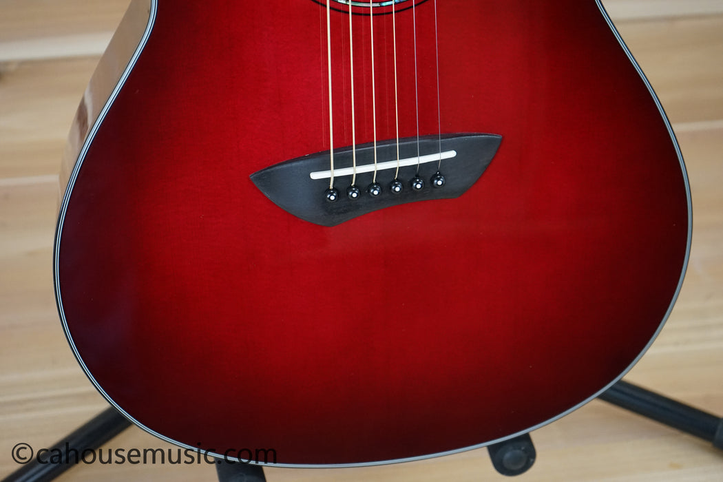 Yamaha CSF1M Crimson Red Burst Parlor Acoustic-Electric Guitar B-Stock
