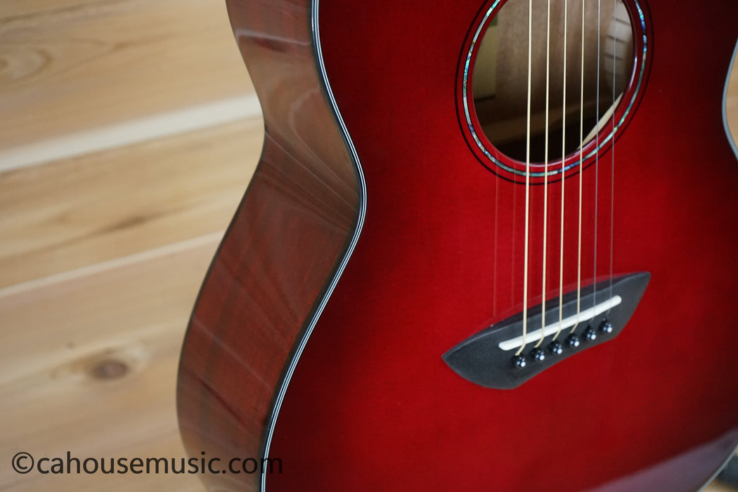 Yamaha CSF1M Crimson Red Burst Parlor Acoustic-Electric Guitar B-Stock