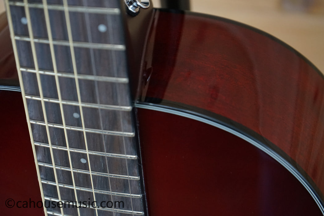 Yamaha CSF1M Crimson Red Burst Parlor Acoustic-Electric Guitar B-Stock
