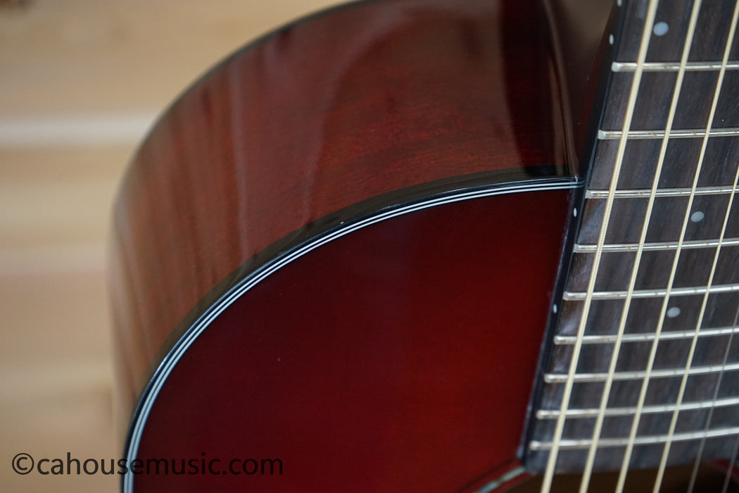 Yamaha CSF1M Crimson Red Burst Parlor Acoustic-Electric Guitar B-Stock