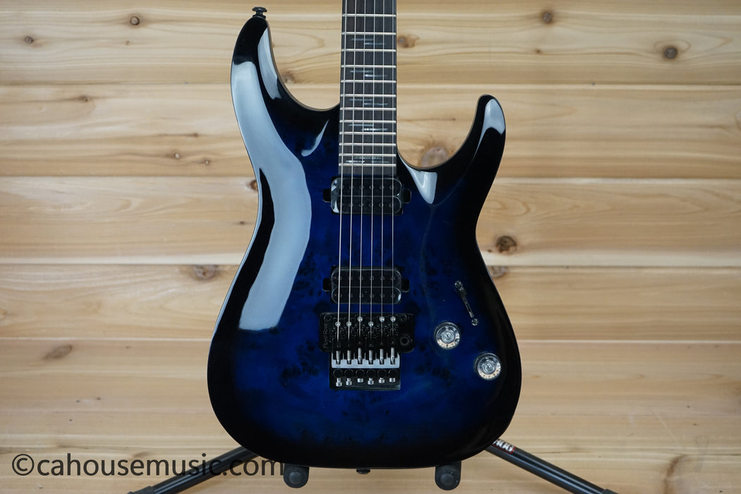 Schecter Omen Elite-6 FR See Thru Blue Burst Solid Body Electric Guitar B-Stock