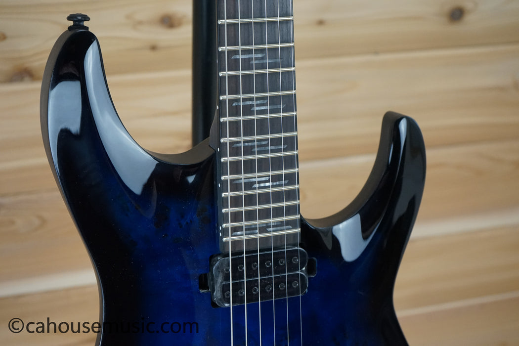 Schecter Omen Elite-6 FR See Thru Blue Burst Solid Body Electric Guitar B-Stock
