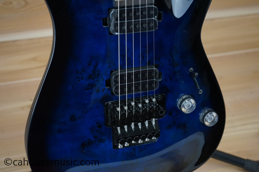 Schecter Omen Elite-6 FR See Thru Blue Burst Solid Body Electric Guitar B-Stock