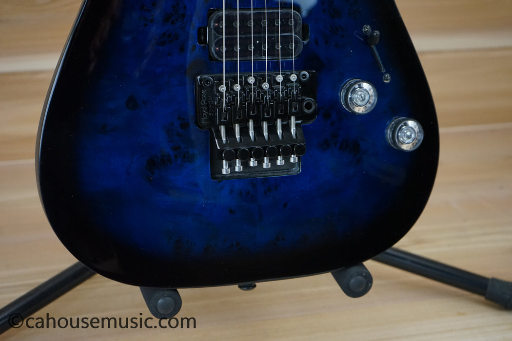 Schecter Omen Elite-6 FR See Thru Blue Burst Solid Body Electric Guitar B-Stock