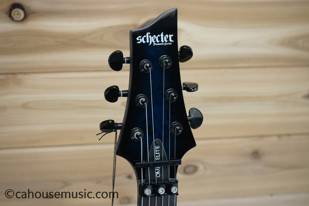 Schecter Omen Elite-6 FR See Thru Blue Burst Solid Body Electric Guitar B-Stock