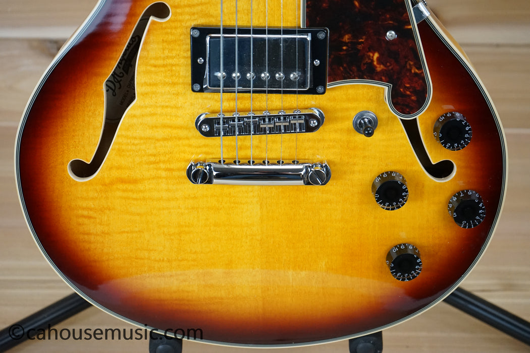D'Angelico Premier Mini DC XT Semi-Hollow Electric Guitar Vintage Sunburst B-Stock