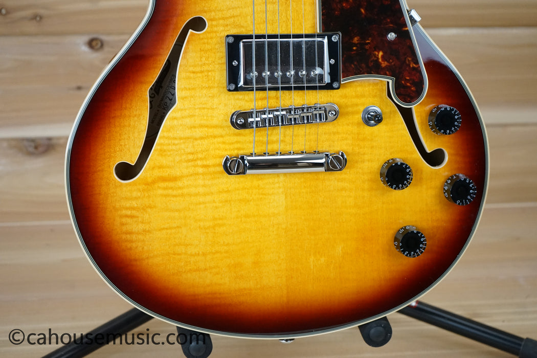 D'Angelico Premier Mini DC XT Semi-Hollow Electric Guitar Vintage Sunburst B-Stock