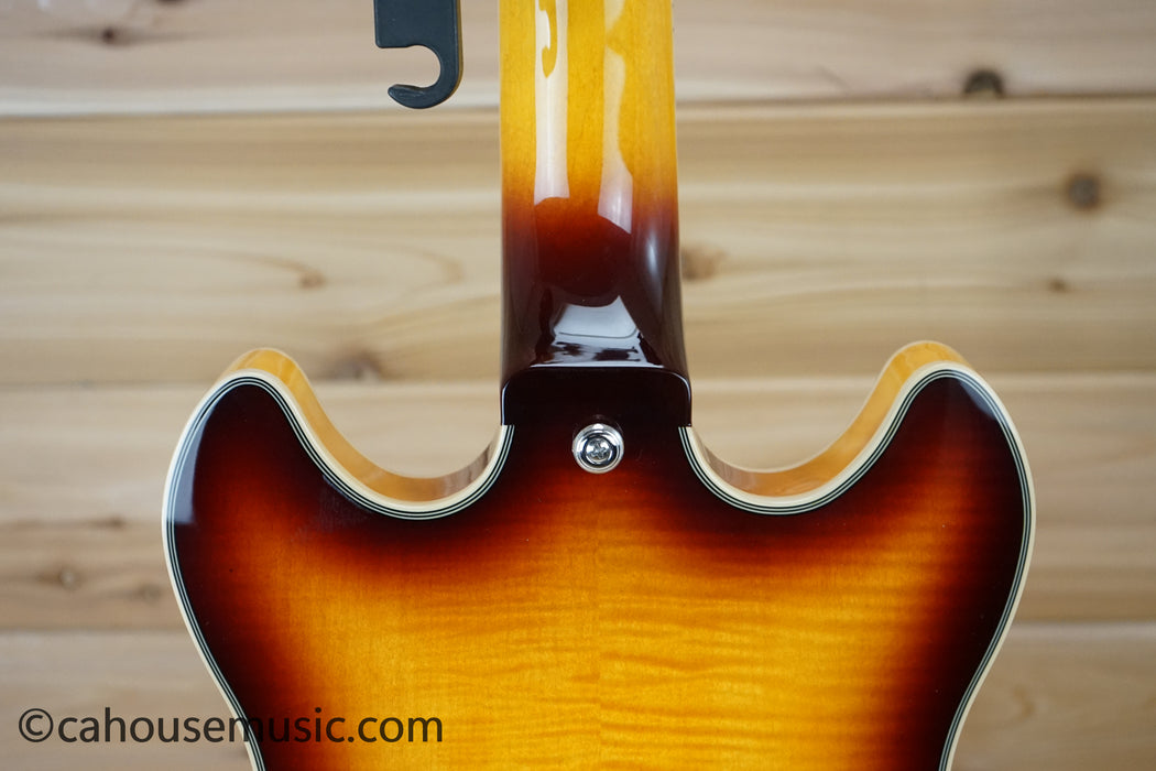 D'Angelico Premier Mini DC XT Semi-Hollow Electric Guitar Vintage Sunburst B-Stock