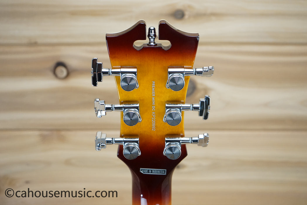 D'Angelico Premier Mini DC XT Semi-Hollow Electric Guitar Vintage Sunburst B-Stock