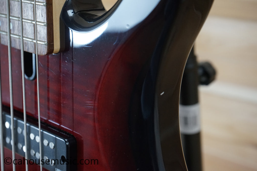 Yamaha TRBX605FM 5-String Bass Guitar Dark Red Burst B-Stock