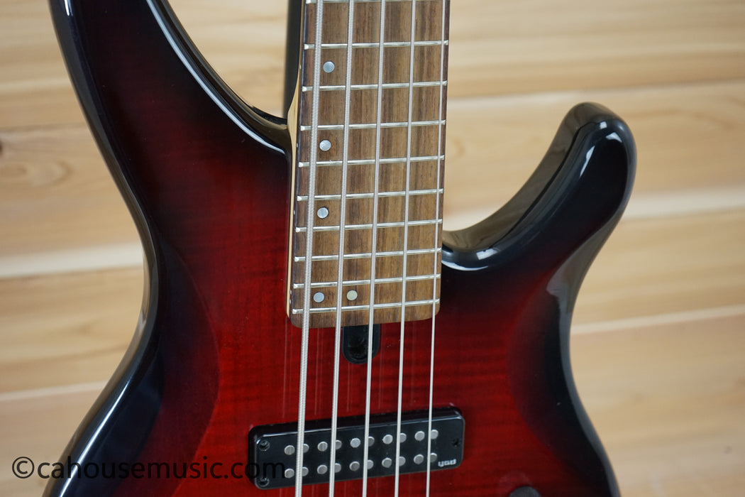 Yamaha TRBX605FM 5-String Bass Guitar Dark Red Burst B-Stock